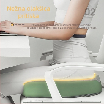 Grijana podloga za sjedenje s memory pjenom za ured i automobil