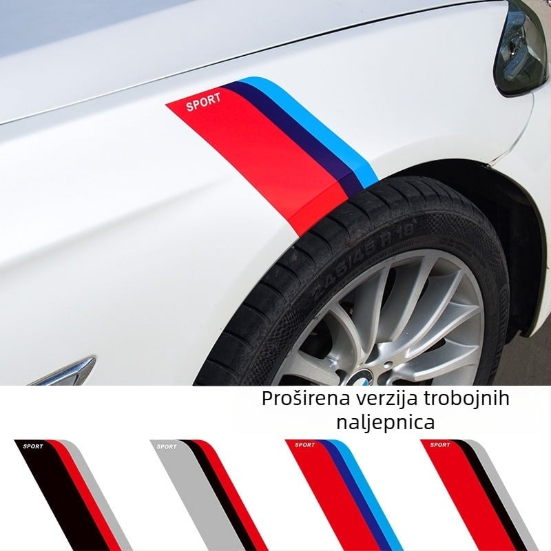Dekorativna naljepnica za luk kotača automobila - dekorativna, jaka adhezija, lijepljenje, mogućnost prilagodbe