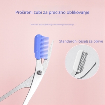 Marianne set škare za obrve i trimer, kozmetički alati, češalj za obrve, makro oštrica, oštar i nježan prema koži