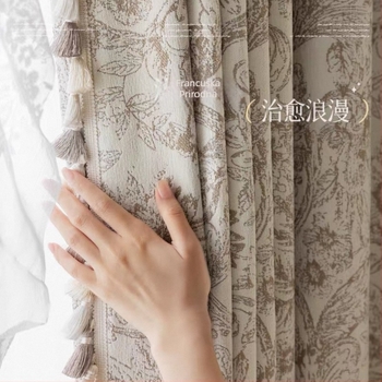 Blackout zavjesa u retro stilu, francuski Morris, chenille jacquard, za dnevnu sobu i spavaću sobu