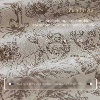 Blackout zavjesa u retro stilu, francuski Morris, chenille jacquard, za dnevnu sobu i spavaću sobu