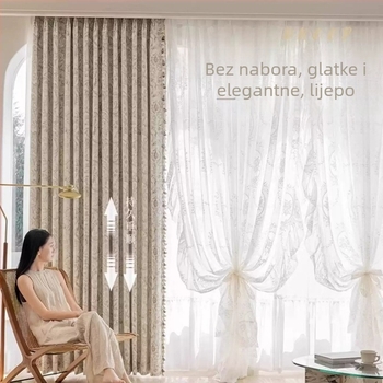 Blackout zavjesa u retro stilu, francuski Morris, chenille jacquard, za dnevnu sobu i spavaću sobu