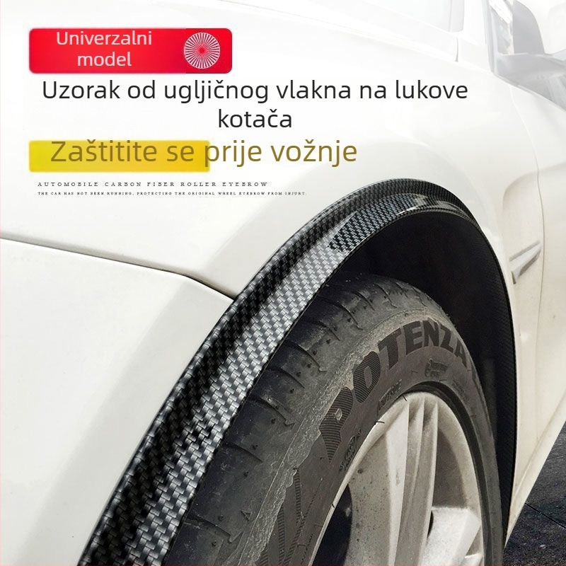 Pojas protiv sudara za blatnik, silikon, karbonski uzorak, model wheel eyebrow, opća kompatibilnost