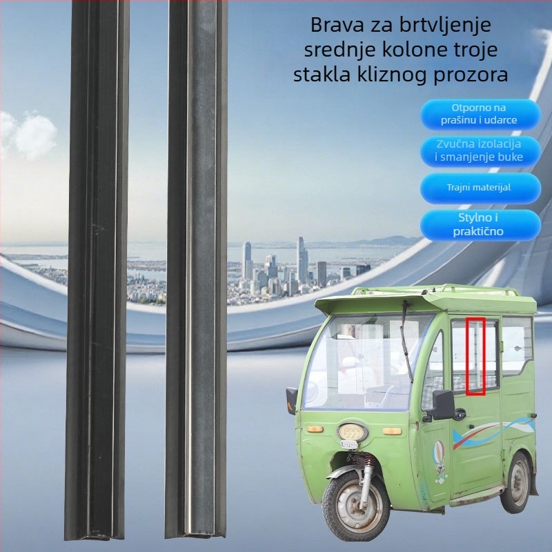 Brtveni trak za vrata i prozore – gumeni, univerzalni, za električno zatvoreno vozilo