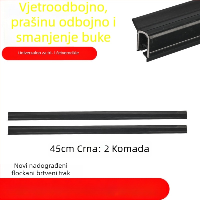 Brtveni trak za vrata i prozore – gumeni, univerzalni, za električno zatvoreno vozilo