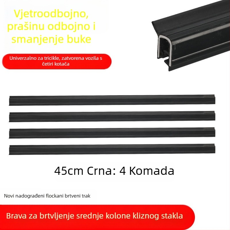 Brtveni trak za vrata i prozore – gumeni, univerzalni, za električno zatvoreno vozilo