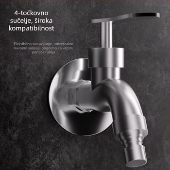 Kuhinja slavina - Marka Lesso, Model LS022005, Materijal: nehrđajući čelik, Način otvaranja: spiralni, Promjer ulaza/izlaza: 4
