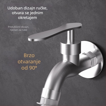 Kuhinja slavina - Marka Lesso, Model LS022005, Materijal: nehrđajući čelik, Način otvaranja: spiralni, Promjer ulaza/izlaza: 4