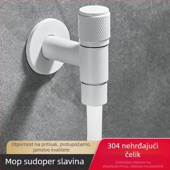 Zidna slavina za kupaonicu, hladna voda, od nehrđajućeg čelika, keramičko jezgro ventila, 20 mm ulaz/izlaz, model XL8029