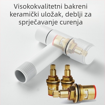 Zidna slavina za kupaonicu, hladna voda, od nehrđajućeg čelika, keramičko jezgro ventila, 20 mm ulaz/izlaz, model XL8029