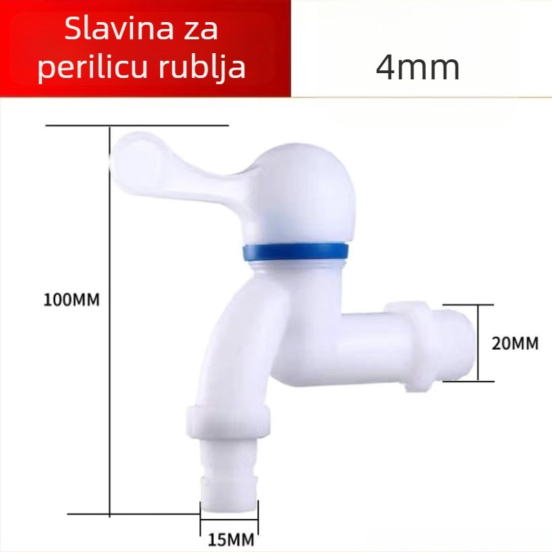 Plastični čep s keramičnim jezgrom i PP kućištem, univerzalna navojna veza, topla i hladna voda, brzo otvaranje