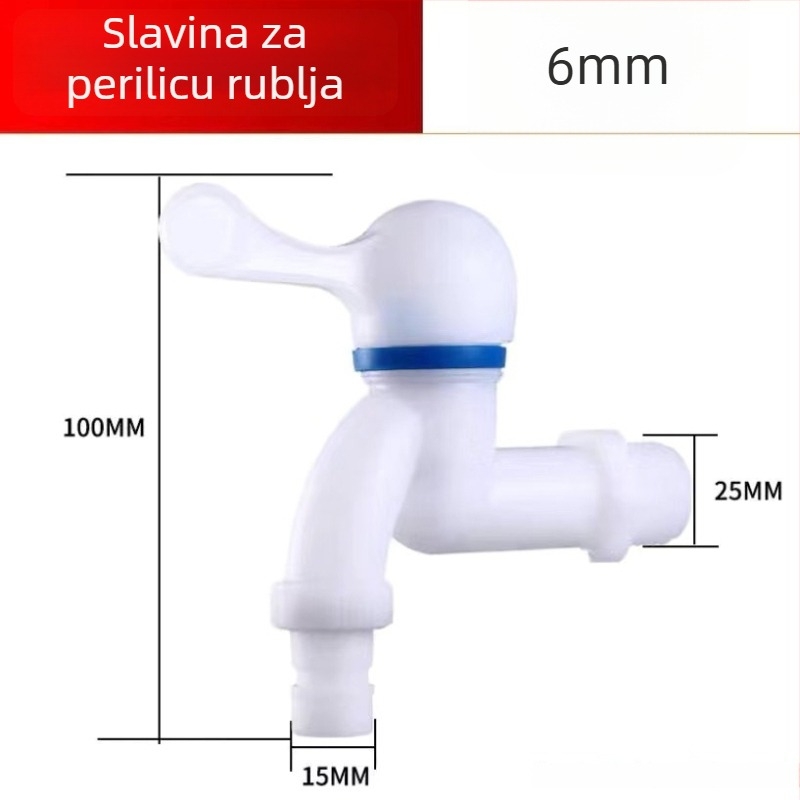 Plastični čep s keramičnim jezgrom i PP kućištem, univerzalna navojna veza, topla i hladna voda, brzo otvaranje