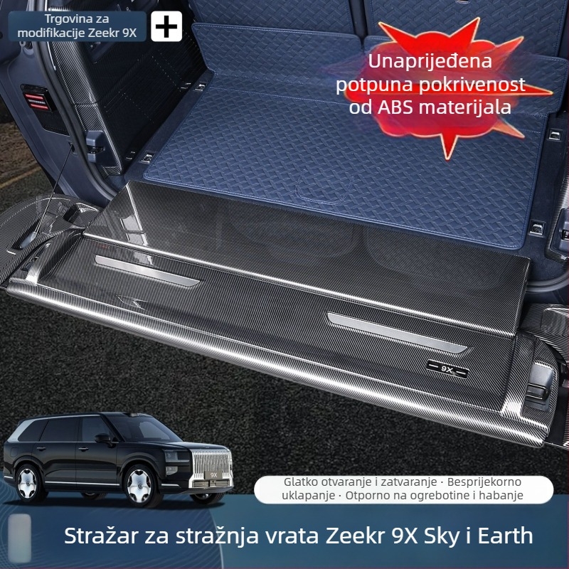 Plastična zaštitna traka za prtljažnik s uzorkom karbonskih vlakana za Zeekr 9X (25 modela); prilagodljivo
