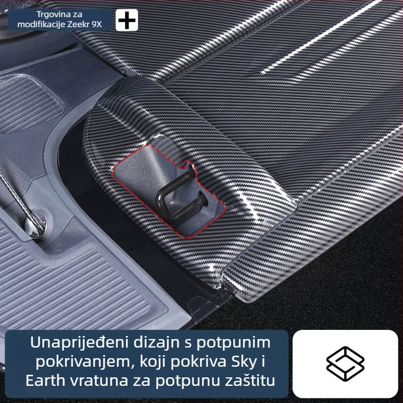 Plastična zaštitna traka za prtljažnik s uzorkom karbonskih vlakana za Zeekr 9X (25 modela); prilagodljivo