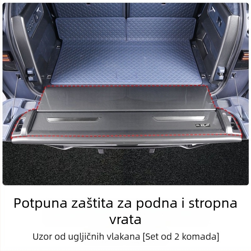 Plastična zaštitna traka za prtljažnik s uzorkom karbonskih vlakana za Zeekr 9X (25 modela); prilagodljivo