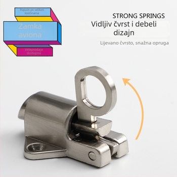 Brava za vrata i prozore, Tip A, Materijal: cinkov spoj, Površinska obrada: elektroplating s teksturom žice, Stil: moderni minimalistički, Model: 9215