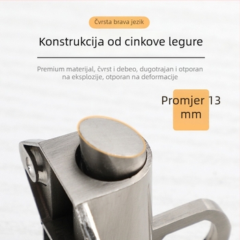 Brava za vrata i prozore, Tip A, Materijal: cinkov spoj, Površinska obrada: elektroplating s teksturom žice, Stil: moderni minimalistički, Model: 9215