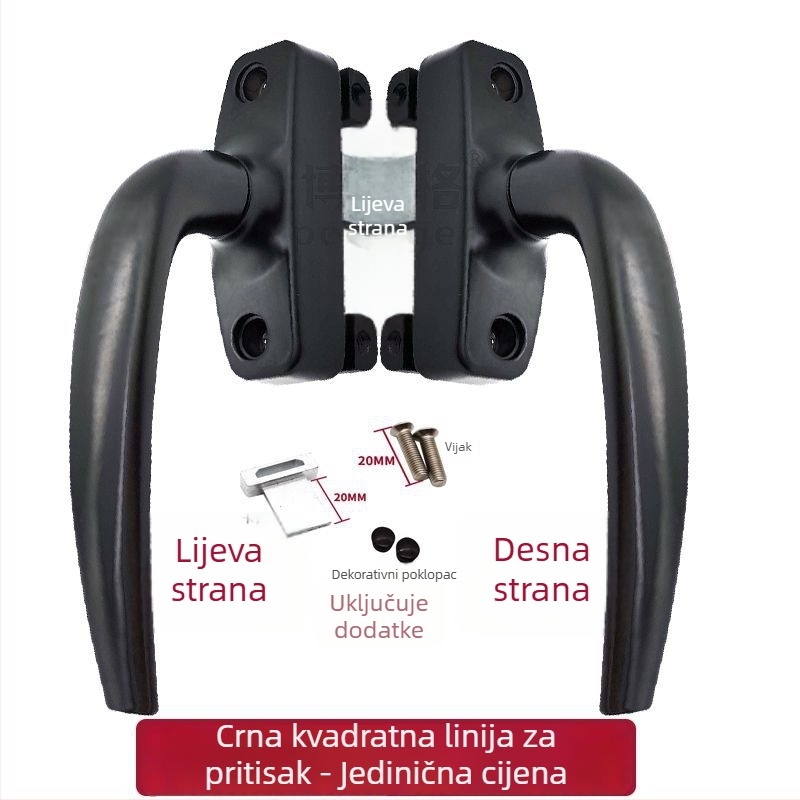 Bottega SNHU-3801-Z aluminijska kvaka za prozor, cink baze aluminij, završna sprej boja, stil Novi kineski stil