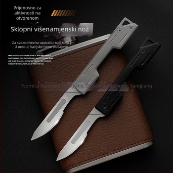 Nehrđajući čelični mini sklopivi nož, brzo otvaranje, ključni lanac, 5.8 cm oštrica, 3Cr13