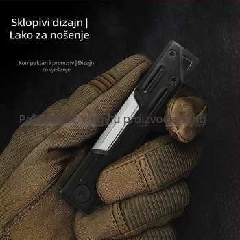 Nehrđajući čelični mini sklopivi nož, brzo otvaranje, ključni lanac, 5.8 cm oštrica, 3Cr13