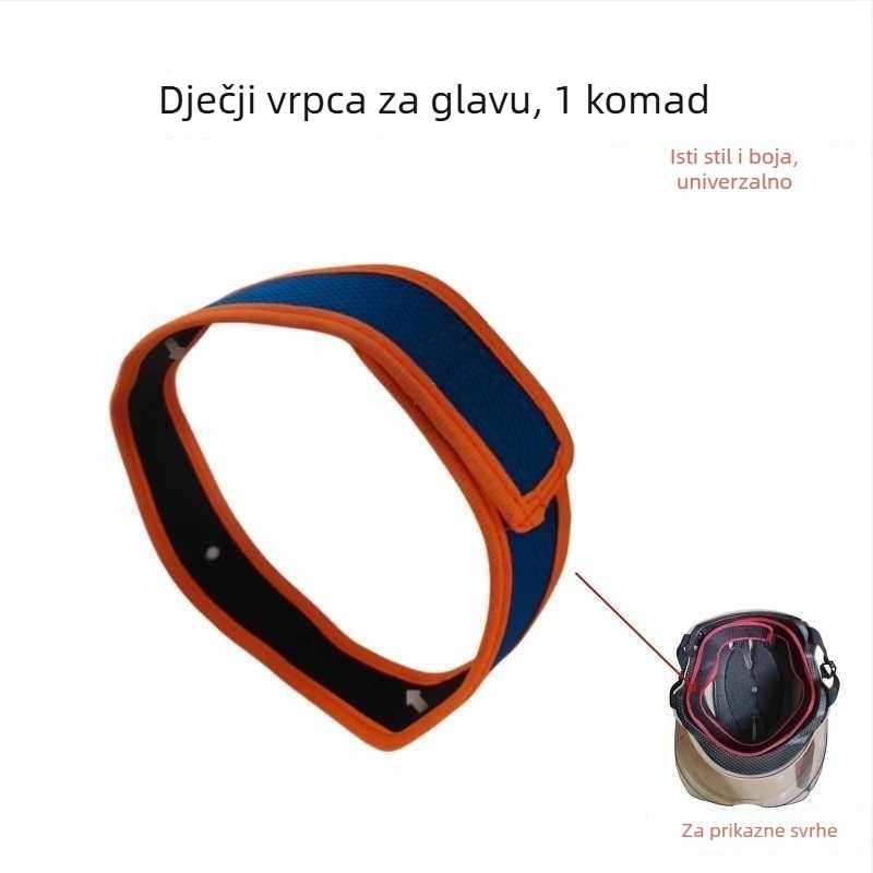 Pribor za jastučić kacige — univerzalno podesiva traka, uklonjivi apsorber znoja, za kacigu motocikla, model Twd0086