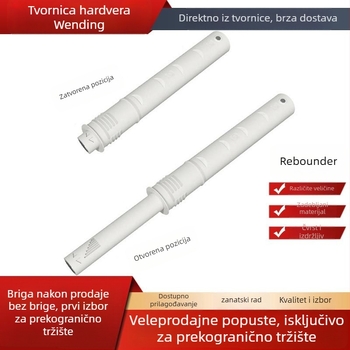 Hardver za skrivene magnetske dodirne mehanizme na vratima ormara, model 048, ABS, ubrizgano, moderni minimalistički stil