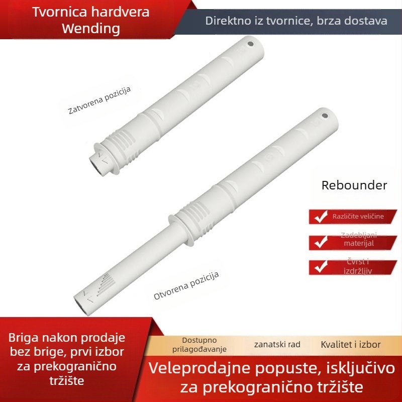 Hardver za skrivene magnetske dodirne mehanizme na vratima ormara, model 048, ABS, ubrizgano, moderni minimalistički stil