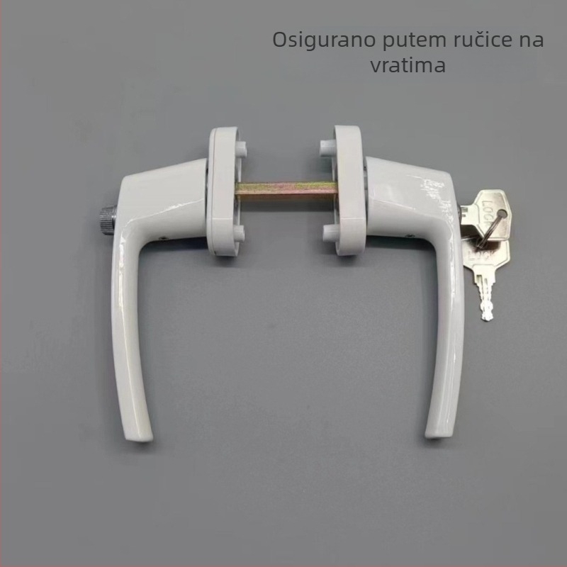 Kuka za klizna vrata od aluminijske legure, model cross-wear, elektroplatirani završni sloj, površinska montaža, unutarnja uporaba