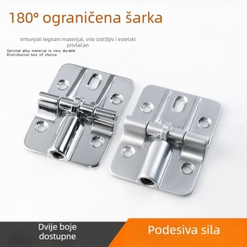 HL056 Sklopiva šarka, verzija gore-dolje, 90° ograničenje, 180° podešiva pozicija, cinkova legura, kromirani završni premaz