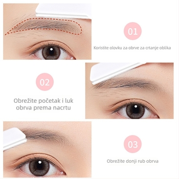 Marianne trimer za obrve, 3 komada, neklizajući držač, ABS + nehrđajući čelik, model 0413