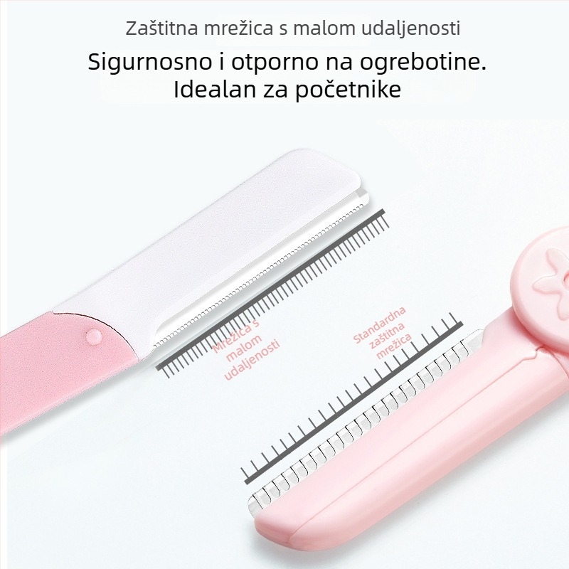 Marianne trimer za obrve, 3 komada, neklizajući držač, ABS + nehrđajući čelik, model 0413