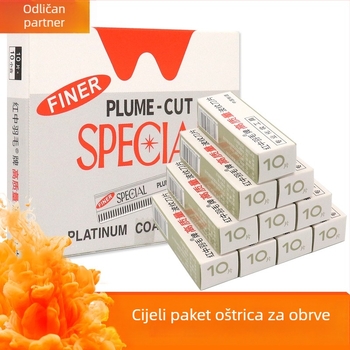 Red Feather nož za obrve – nehrđajući čelik, u kutiji, licencirana privatna marka