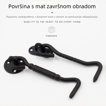 Nerđajući čelični kuku za prozor, mat završna obrada, model 52515, marka Dinit, stil: moderni minimalizam / lagani luksuz