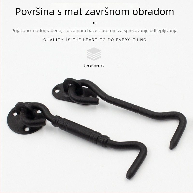 Nerđajući čelični kuku za prozor, mat završna obrada, model 52515, marka Dinit, stil: moderni minimalizam / lagani luksuz