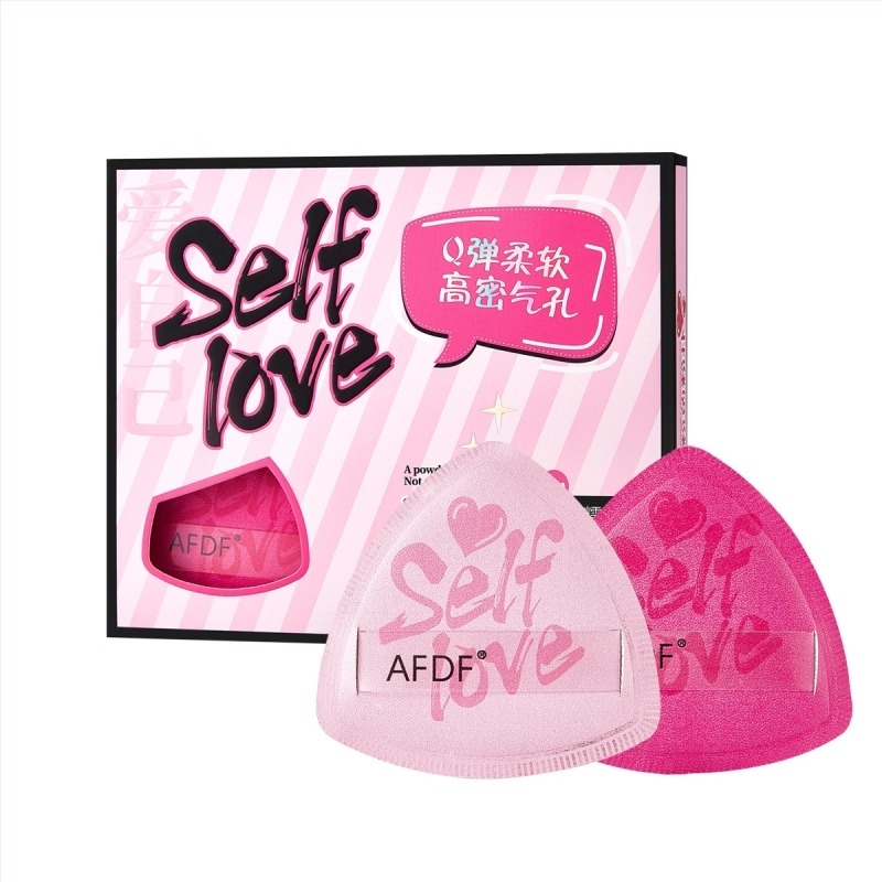 AFDF Set pudernih puffova, dvostruka upotreba mokro i suho, prirodna spužva, trokutasti oblik