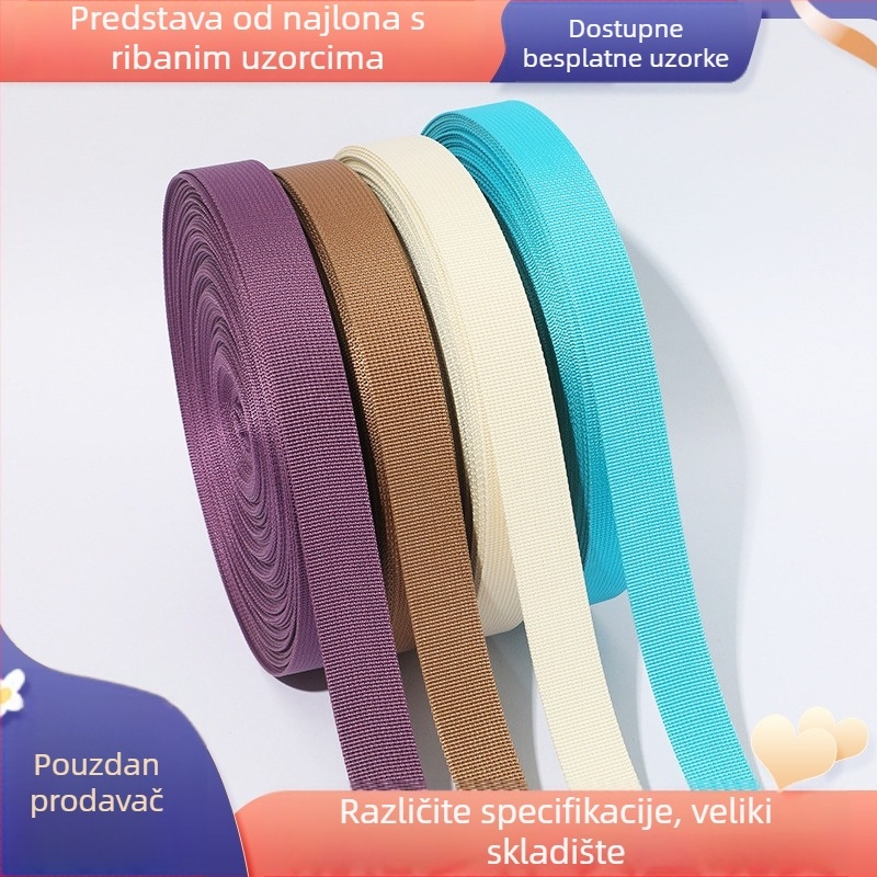 Bissin Webbing najlonska webbing traka s pit-patternom za torbe, prtljagu i DIY projekte