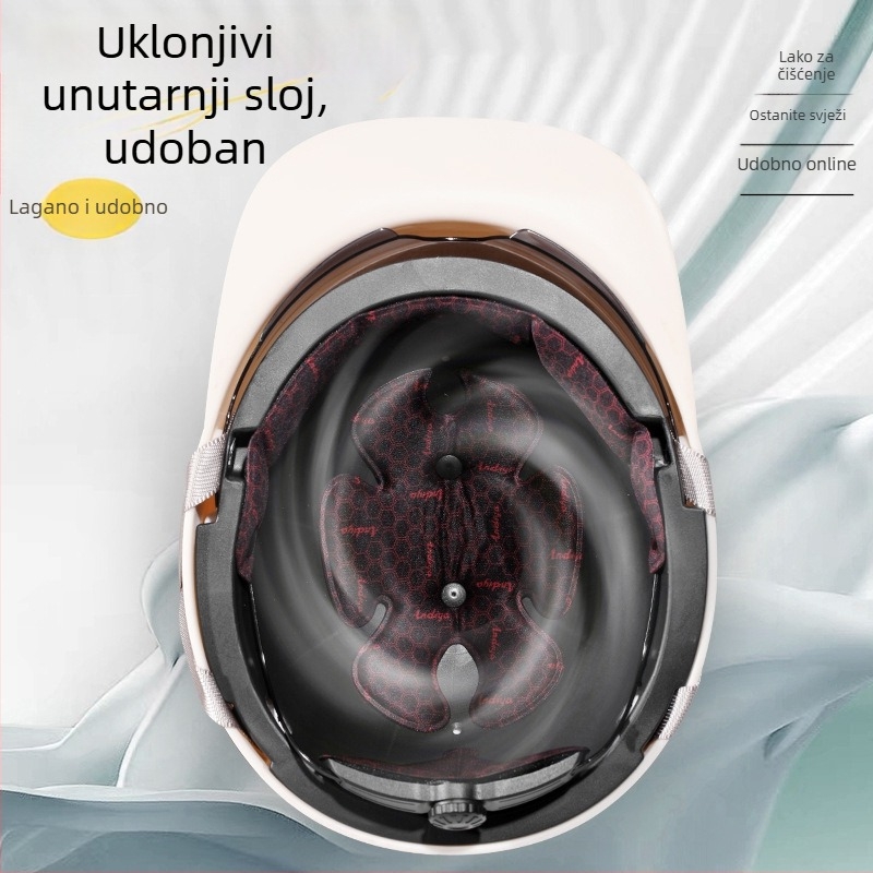 Andia polu-šlem za motocikle, ABS, 3C certifikat, za odrasle, sve sezone