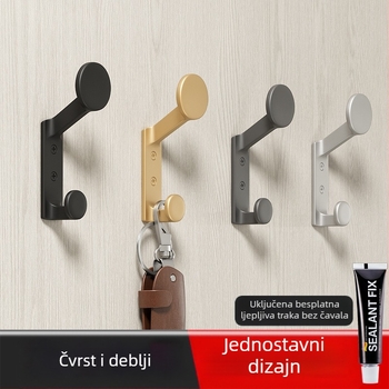 Zidna vješalica za kapute – model 685, aluminijska legura, galvanizirani završni sloj, modern minimalistički stil; Car King; pogodno za hodnik, spavaću sobu ili dnevni boravak