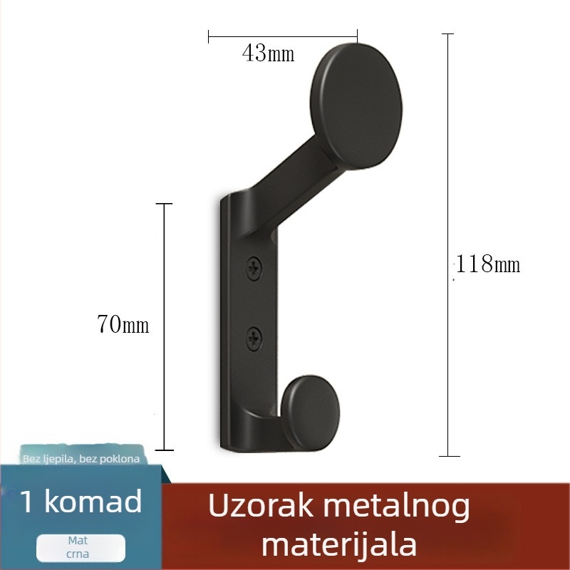 Zidna vješalica za kapute – model 685, aluminijska legura, galvanizirani završni sloj, modern minimalistički stil; Car King; pogodno za hodnik, spavaću sobu ili dnevni boravak