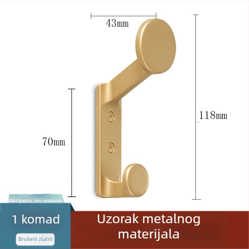 Zidna vješalica za kapute – model 685, aluminijska legura, galvanizirani završni sloj, modern minimalistički stil; Car King; pogodno za hodnik, spavaću sobu ili dnevni boravak