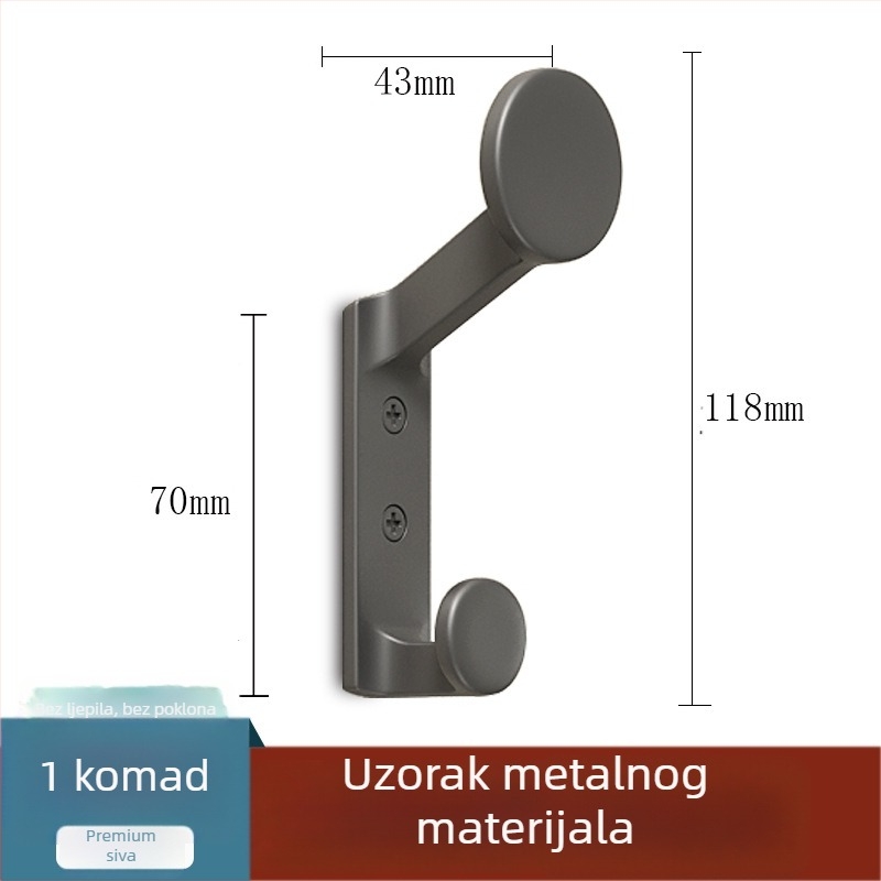 Zidna vješalica za kapute – model 685, aluminijska legura, galvanizirani završni sloj, modern minimalistički stil; Car King; pogodno za hodnik, spavaću sobu ili dnevni boravak