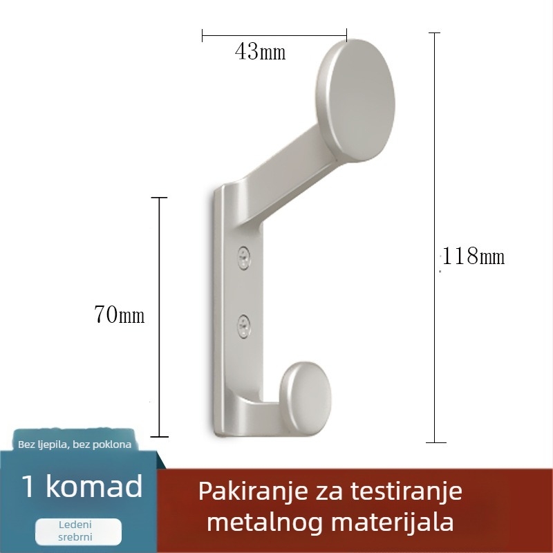 Zidna vješalica za kapute – model 685, aluminijska legura, galvanizirani završni sloj, modern minimalistički stil; Car King; pogodno za hodnik, spavaću sobu ili dnevni boravak