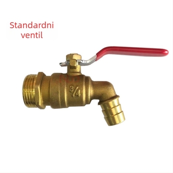 Mesingani vodovodni mlaznik, slavina za perilicu rublja s brzim otvaranjem; ručno upravljanje; navoja povezivanje; fiksni kuglasti ventil; kuglastog tipa; za vodu