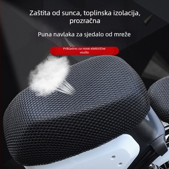 Navlaka za sjedalo električnog skutera s UV zaštitom, toplinskom izolacijom i prozračnom mrežom; materijal vlakna, sve sezone, prilagodba, privatna marka