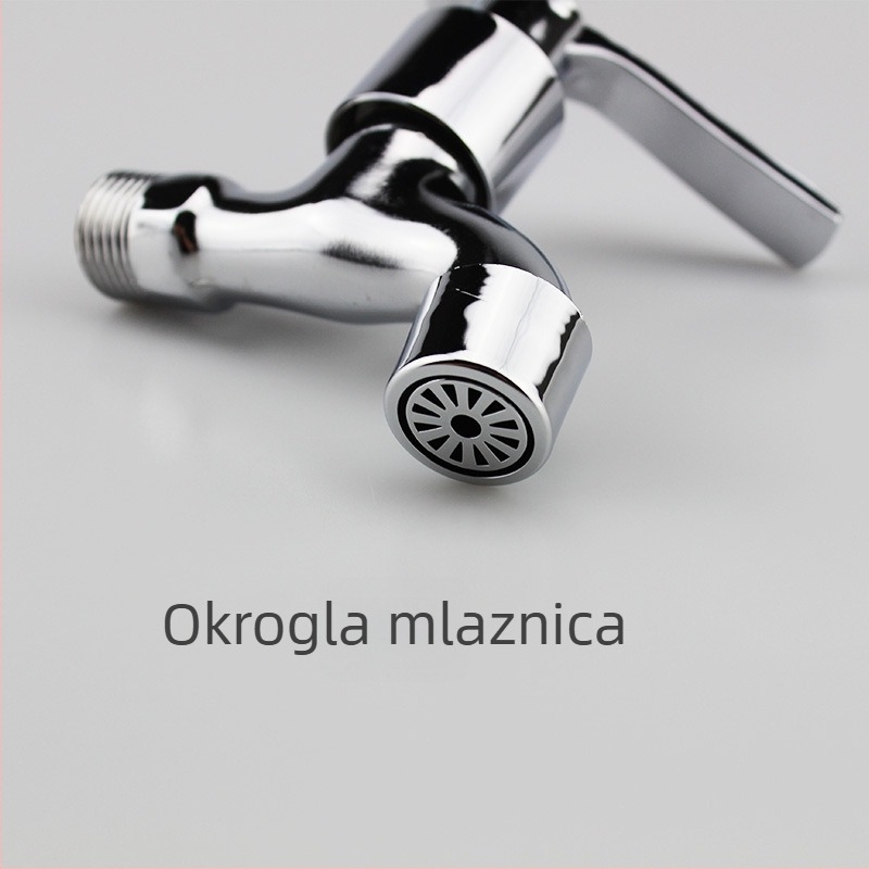 Kran za perilicu rublja, bakreno tijelo, navođno spoj, otvaranje ključem, keramički disk ventila
