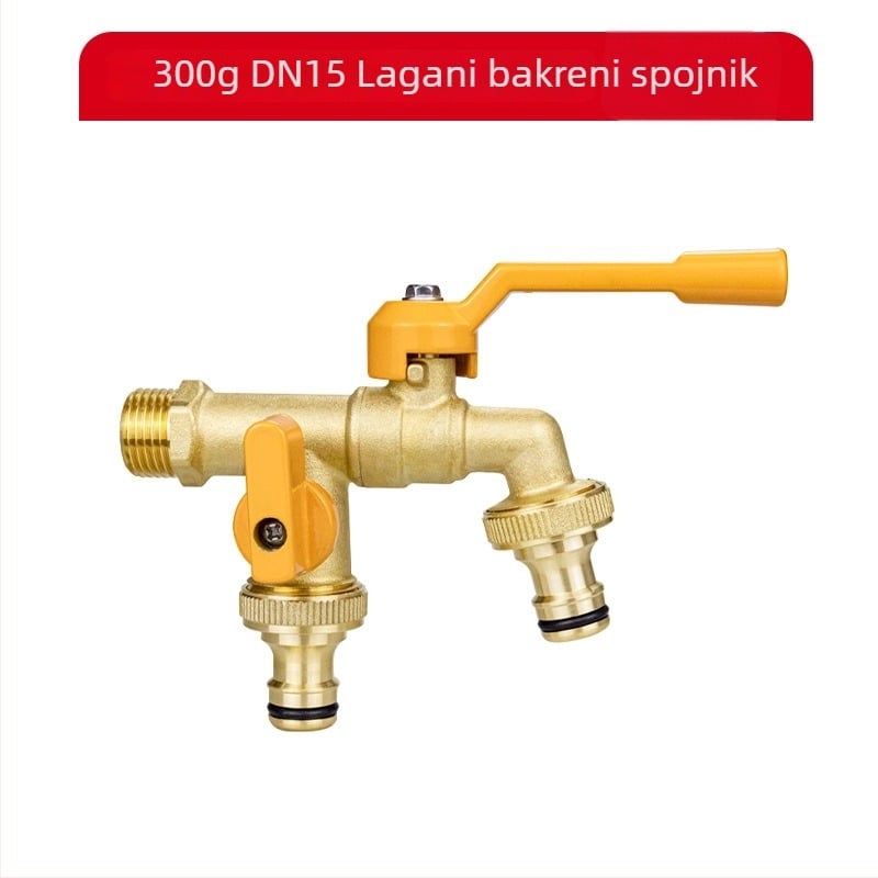 Kran za perilicu rublja, mesing tijelo, potpuno bakreni jezgrovni ventil, model TK8026C, raspon temperature -20°C do 120°C, PN16