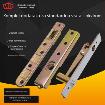 Podovi setovi sprijanja za okvir vrata od stakla, željezna konstrukcija, gornja i donja vratna osovina, galvanizirani i sprej premaz, 0,75 kg po setu
