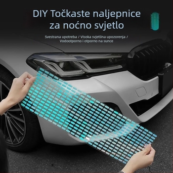 Magnetska luminozna naljepnica za bočnu stranu automobila, reflektirajući završni sloj