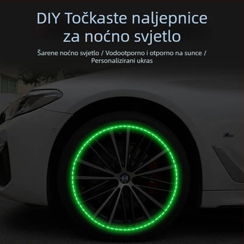 Magnetska luminozna naljepnica za bočnu stranu automobila, reflektirajući završni sloj