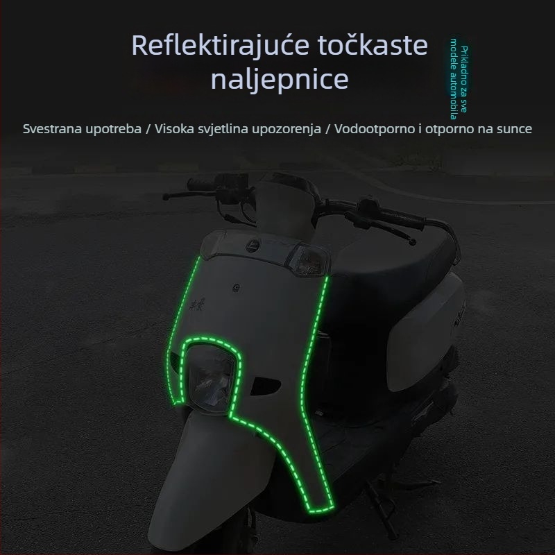 Magnetska luminozna naljepnica za bočnu stranu automobila, reflektirajući završni sloj